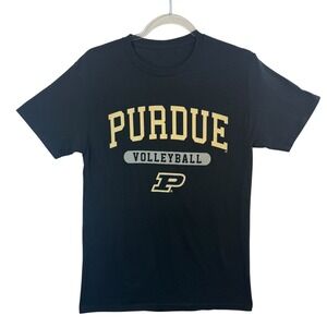 Purdue‎ Volleyball Tee Sz M Black Gold Boilermakers NCAA College Graphic Shirt